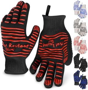 1 Pair Heat Resistant Gloves for Cooking, Grilling, BBQ, Aramid Knit