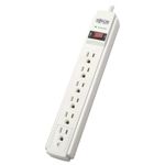 Tripp Lite TLP606 Surge Protector Strip 120-Volt 6 Outlet 6-Feet Cord 790 Joule, White