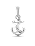 Akshat Sapphire Sterling Silver (92.5% purity) Ship Anchor Pendant for Men & Women Pure Silver Stylish and fashionable ship anchor Locket for Good Health & Wealth