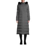 Lands' End Women's Down Maxi Winter Coat, Dark Stone Heather, X-Large Plus