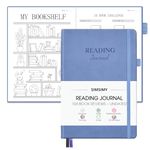 SIMSIMY Reading Journal - 104 Book Reviews, Book Journal for Book Lovers & Readers, Review and Track Your Reading Progress, Reading Log Gift, A5 Size