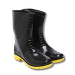 Volarous Safety Gumboot Bahubali 11 Inch Yellow Unisex Antiskid Long Rubber Gumboot Size UK 10 Light Weight For Industrial,Farming,Gardening