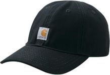 Carhartt Unisex Baby Signature Canvas Baseball Cap Hat, Caviar Black