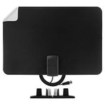 Philips Indoor Switch TV Antenna, Reversible Black White Finish, Perfect Home Decor, Long Range Digital HDTV Antenna, Smart TV Compatible, 4K 1080P VHF UHF, 10ft. Coaxial Cable Included, SDV2226N/27