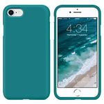 SURPHY iPhone SE 2022 case, iPhone SE 2020 case, iPhone 8 Case, iPhone 7 Case, Liquid Silicone Gel Rubber Shockproof Protective Back Case Cover for iPhone SE 3 / SE 2/8 / 7 4.7 inches, Teal Blue