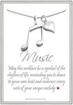 Music Note and Heart Necklace, Ster