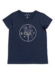 ROXY Girl's Endless Music Foil - T-shirt Pour Fille 4-16 T Shirt, Mood Indigo, 14 Years UK