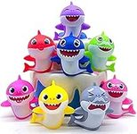 8 Pack Shark Birthday Cake Toppers 