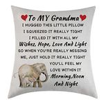 Tihnvk Grandma Gifts Grandma Throw Pillow Cover Nanny Pillow Case Cushion Cover Grandmother Cushion Case Grandma Birthday Gifts From Granddaughter Grandson