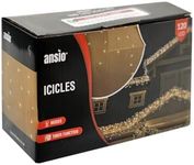 ANSIO® Outdoor Christmas Lights 120 LED 4m/13ft Icicle Lights Outdoor & Indoor Warm White Decorations String Fairy Outside Lights with Timer for Xmas Garden Bedroom & Party|Mains Powered Clear Cable