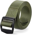JASGOOD Tactical Heavy Duty Reinforced Nylon Belt for Men Adjustable Military Webbing Belt Strap with Metal Buckle