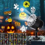 Halloween Projector Lights Outdoor, 12 HD Slides LED Christmas Projector Lights with Remote Control, IP65 Waterproof Xmas Projector, Indoor Outdoor Projector Lights for Christmas Xmas New Year