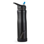 EcoVessel Summit-24oz/709ml Triple Insulated Stainless Steel Hot or Cold Drinking Bottle, Black Shadow, 24 oz