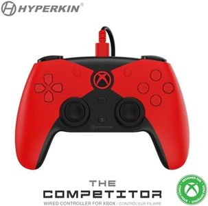 Hyperkin The Competitor Wired Controller for Xbox Series X|S, Xbox One & PC with Hall Effect Joysticks & Impulse Triggers, Symmetrical Layout & Precision D-Pad - Officially Licensed Xbox - Widow Edition Red (Red)