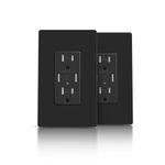 TOPELER 4.8A Usb Charging Power Outlet, 15A Tamper Resistant Duplex Receptacle, Dual Usb-A Ports, Screwless Wall Plate Included, Ul Y Approval