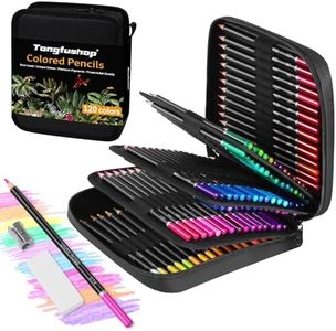 Tongfushop 120 Lapices Colores, Lapices de Colores Ricos Brillantes y Vibrantes, No se Rompe Fácilmente, Seguros Lapices de Colores Profesionales con Sacapuntas y Goma de Borrar para Dibujar Esbozar