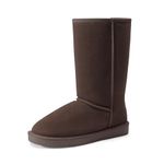 DREAM PAIRS Women's Shorty-HIGH Brown Knee High Winter Snow Boots Size 8 M US