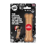 TastyBone Festive Nylon Dog Chew Toy for Toy Dogs (Turkey & Cranberry) - Christmas Dog Present, Indestructible for Aggressive Chewers, Everlasting Flavour, Made in the UK