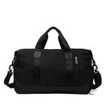 FURN ASPIRE cotton blend 22 Cms Gym Bag(Cross Body Gym Bag-V_Black)