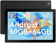 Ainmel 10 inch Tablet, Tablets Android 14 8GB RAM 64GB ROM,1TB TF Card Expand, 1280 * 800 Full HD Tablet with Octa-Core Processor, 5000mAh Battery, 8MP & 5MP Dual Camera Face ID (Black)
