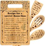 Great Gifts for Bonus Mom from Daughter Son Dad Best Bonus Mom Ever Gifts Christmas Birthday Gifts for Bonus Mom Bonus Mother New Mom Stepmom Kitchen Present Cutting Board Set to My Mom