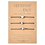 Friendship Bracelet for 3 Best Friends Christmas Birthday Gifts for Teen Girls Boys BFF Besties Matching Star Moon and Heart Bracelets Long Distance Farewall Graduation Gifts for Friends