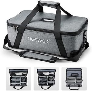 Neewer Carrying Bag with Movable Foam Padded for Studio Light Vision 4 ML300 CB60 CB60B RGB CB60 MS60B MS60C MS150B, Durable Oxford Cloth Transit Bag Travel Case with Shoulder Strap & Handle, PB5,