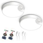 2 Pack Rechargeable Motion Sensor Ceiling Light with Remote - Battery Powered for Closets, Shower, Stairs, Shed, Hallway