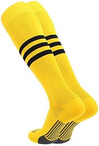 TCK Performance Baseball/Softball Socks (Gold/Black, Medium)