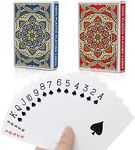 Neasyth Waterproof Plastic Playing Cards,2 Decks of Cards for Magic Props, Pool Beach Water Card Games (Style)