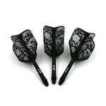 CUESOUL Dart Flights Black with Pattern Design