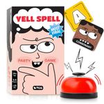 Tipsy Chicken Yell Spell: Race to Ring the Bell in Epic Word Challenge – Letter & Card Game for Parties or Game Nights (2-6 Players)