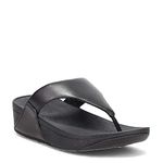 Fitflop Women's Lulu Toe Post - Leather Thong Sandals, Black Black 001, 8 UK