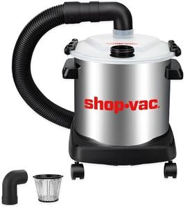 Shop-Vac Dust Collector with 5 Gallon Stainless Steel Tank, Movable Bucket for Woodworking, Easy Disposal of Dust & Debris, Prolong Filters Life, Elbow Fittings, 2-1/2" Hose and Filter Included