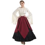 NSPSTT Women Medieval Costume Renaissance Dress Women Victorian Ball Gown Gothic Pirate Costume