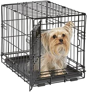 MidWest Homes for Pets Newly Enhanced Single & Double Door iCrate Dog Crate, Includes Leak-Proof Pan, Floor Protecting Feet, Divider Panel & New Patented Features