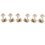 Musiclily Pro 3x3 Acoustic Guitar Tuners Machine Heads Tuning Keys Pegs Set, Nickel with Chrome Button