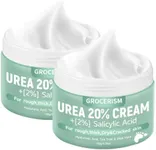 Grocerism 2 Packs Urea Cream 20% Plus 2% Salicylic Acid 5.3oz || Foot Cream Maximum Strength with Hyaluronic Acid, Tea Tree and Aloe Vera for Deep Moisturizes, Callus Remover and Soften