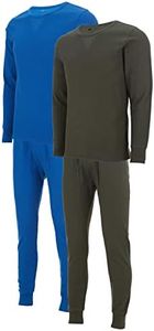 DARESAY Mens Thermal Long Sleeve Shirt & Pant - Base Layer for Tshirts & Jackets - Long Johns For Men Base Layer Set (2-Sets)