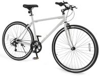 Goplus Mountain Bike, 26" Cycling Bicycle w/ 6-Speed Drivetrain, Front and Rear Dual Brakes, Adjustable Seat, All-Terrain Tires, Outdoor MTB City Bike for Men Women Teens Adults (Gray)