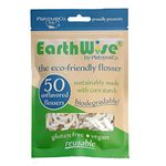 Platypus Earthwise Eco-Friendly Flosser - Fights Bad Breath - Effectively Removes Debris in Between Teeth - Vegan, Biodegradable, and Sustainable - Unflavored and Shred Resistant - 50 Count