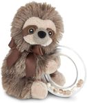 Bearington Baby Lil' Speedy Plush Stuffed Animal Sloth Shaker Rattle Ring Rattle, 5.5 inches