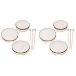 MILISTEN Musical Instruments 12 pcs 6 Inch 8 Inch 10 Inch Kids Hand Drum Percussion Wood Frame Drum Set Wood Drum for Kids