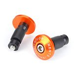 Goldfie Motorcycle 7/8'' Handle Bar End Weights Handlebar Grips Cap Anti Vibration Silder Plug for Yamaha Kawasaki honda KTM Dirt Bike (orange)