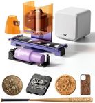 WeCreat Lumos Flex 15W Fiber & 15W Doide Dual Laser Engraver, with Protective Cone, Rotary Pro, Extension, Fume Extractor, 3D Embossing, Metal Cutting & Color Marking, Portable Laser Engraving Machine