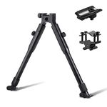 JINSE Bipod Picatinny Rail Swivel Foldable 9-11 Inches with Adapter