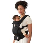 Ergobaby Omni Deluxe Baby Carrier for Newborn to Toddlers 0-48 Months (7-45 lbs) - 4-Position Breathable Mesh Baby Carrier with Ergonomic Support, Storage Pockets, and Sun Hood - Onyx Black