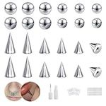 BodyAce 24Pcs Fake Nose Lip Labret 