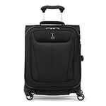 Travelpro Maxlite 5 Softside Expandable Carry on Luggage with 4 Spinner Wheels, Lightweight Suitcase, Men and Women, International, Black, Carry on 19-Inch