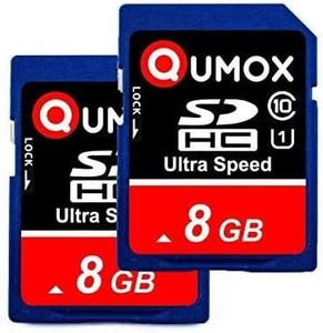 QUMOX 8GB Class 10 UHS-I (U1) 2pcs Pack